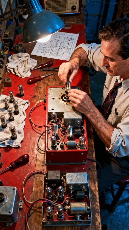 Technik opravující elektroniku